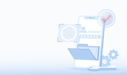 Data protection, safety and security concept. Protect personal detail, access to account, password protection, firewalls, sensitive data from cyber attack and other form of online threat.