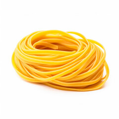 Linguine pasta isolated on white background 