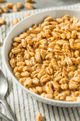 Healthy Sweet Puffed Wheat Breakfast Cereal