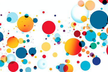 Bubbles in yellow red and blue transparent texture isolated - Generative AI