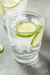 Cold Clear Refreshing Cucumber Water