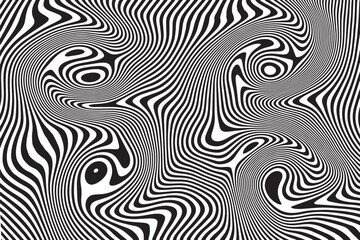 distorted curves vector black wavy lines