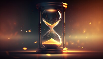 Hourglass with Shining Light, Generative AI