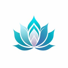 lotus flower icon isolated on white
