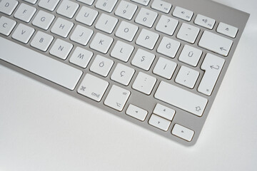 metallic grey bluetooth keyboard