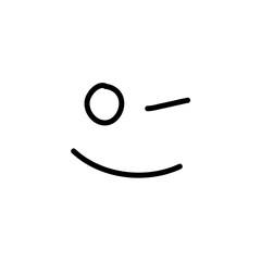 doodle emoticon vector. Simple faces. 