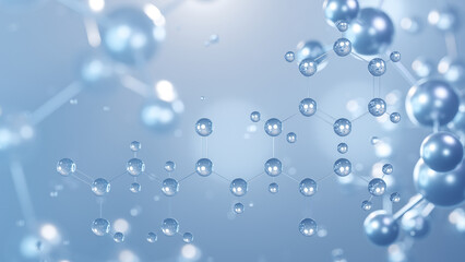 aspartame molecular structure 3d, flat model, sugar substitute, structural chemical formula view from a microscope