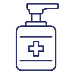antiseptic, alcohol gel line icon