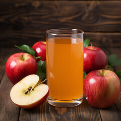 apple juice and apples, generative ai