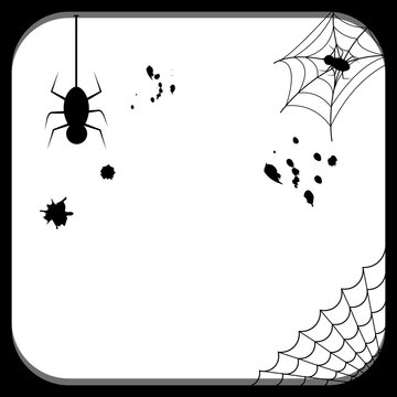 Background for black and white halloween with spiders
