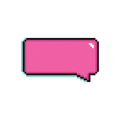Isolated pink pixelated comic speech bubble chat Vector illustration