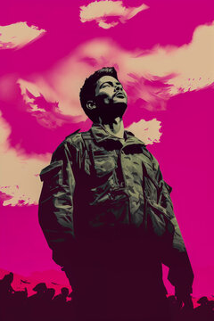 Dreams of Peace: Soviet Soldier Longing for World Harmony, Generative AI