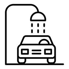 Outline Car washing icon