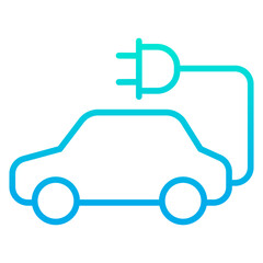 Outline gradient Charging Car icon