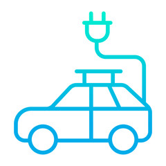 Outline gradient car charging point icon