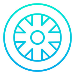 Outline gradient Wheel icon