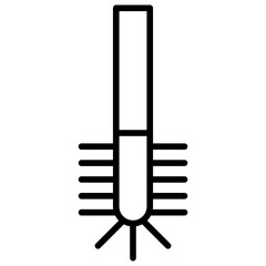 Outline Toilet brush icon