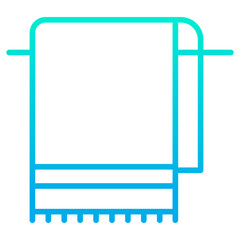 Outline gradient Towel icon