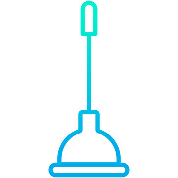 recommend clip art: Outline gradient Plunger icon