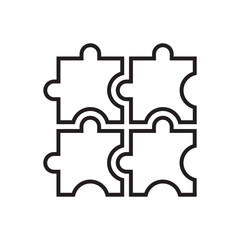 Obraz premium puzzle solution icon piece symbol