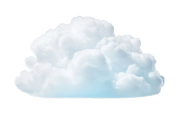 Isolated White Clouds on Transparent Background. Generative AI