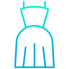 Outline gradient Ball gown icon