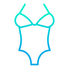 Outline gradient bikini Dress icon