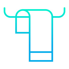 Outline gradient Muffler cloth icon