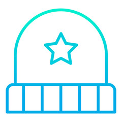 Outline gradient Winter Hat icon