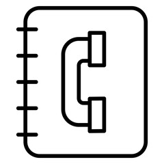 Outline Call Book icon