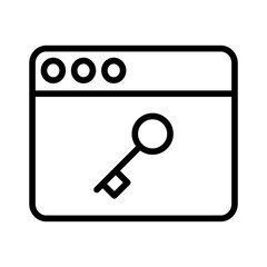 Outline Web Key icon