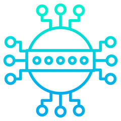 Outline gradient Password icon