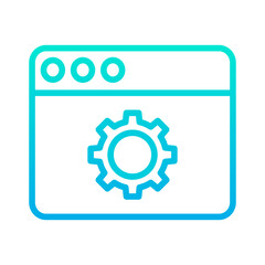 Outline gradient Web Setting icon