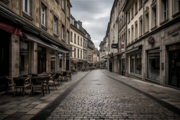 Fototapeta na wymiar an image of the charming city streets. Generative AI
