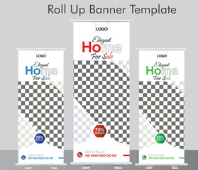 real estate home for sale standee roll up banner template,
real estate agency roll up banner or pull up banner template,