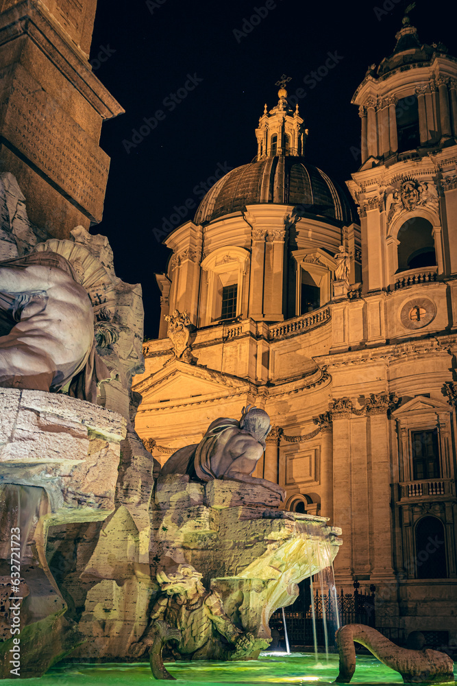 Wall mural Roma at night