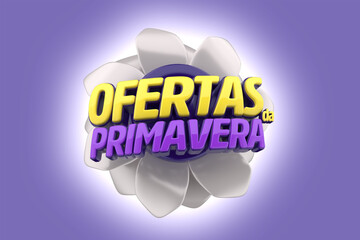 selo 3d ''ofertas da primavera''