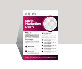 corporate business flyer design digital marketing set 