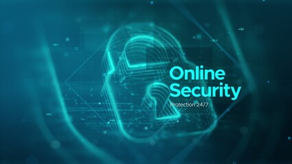 Online Securtiy. Protection 24/7. Digital Agency. The video of this image is in my portfolio.	