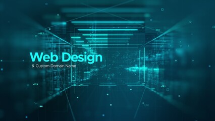 Web Design and Custom Domain Name. Digital Agency. The video of this image is in my portfolio.	