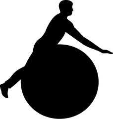 Physical therapy exercise ball icon