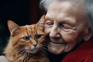 Cat Tales of Endearing Bonds: Celebrating Love and Friendship between an Old Woman and her Feline Companion