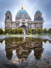 Berlin Cathedral against cloudy sky