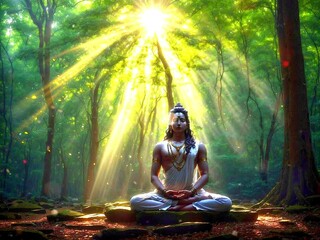 meditation in the forest