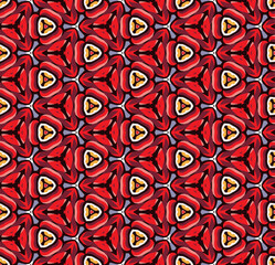 Multi color seamless abstract pattern. Background and backdrop. Multi Colored. Colorful ornamental design. Colored mosaic ornaments. Vector graphic illustration. EPS10.