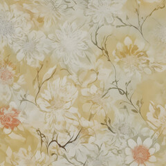 Obraz premium Surreal Sands: Abstract Floral Composition in Earth Tones