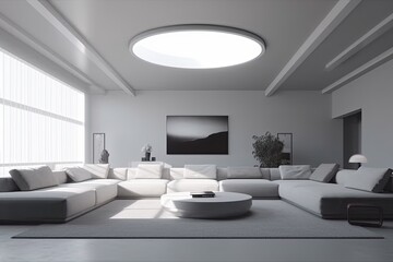 a contemporary living room's interior. Generative AI