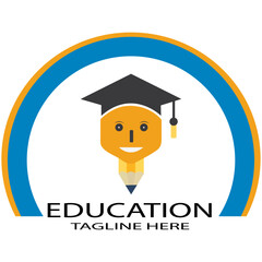  Education logo icon. Vector illustration