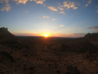 sunset in the mountains