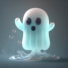 Fantasy bizarre ghost funny cartoon character